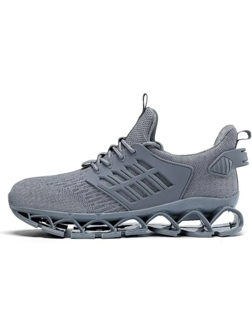 Men's Grey Walking Shoes Slip on Blade Tennis Casual Fashion Trail Running